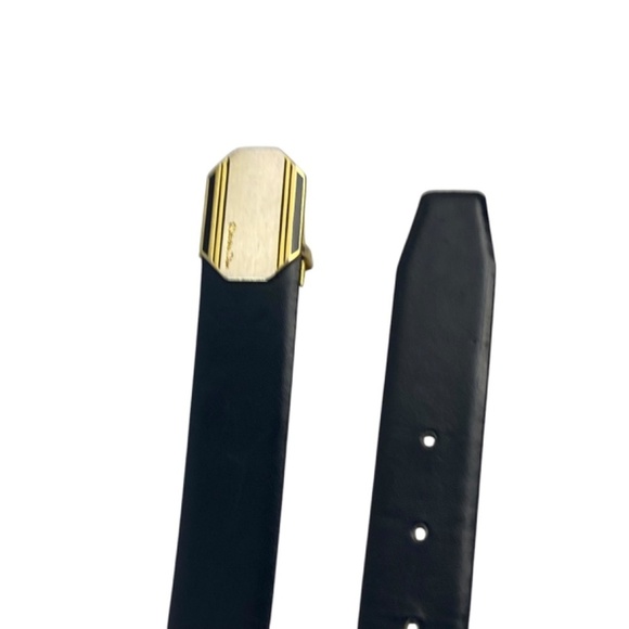 CHRISTIAN DIOR Vtg Women’s Reversible Adjustable Belt Gold Silver Buckle Size 34 - Picture 5 of 14